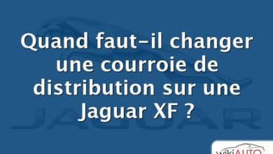 Quand faut-il changer une courroie de distribution sur une Jaguar XF ?